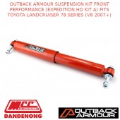 OUTBACK ARMOUR SUSPENSION FRONT EXPD HD KIT A FITS TOYOTA LANDCRUISER 78S V8 07+